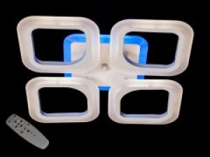 Потолочная современная LED-люстра AlexMosh с диммером и цветной подсветкой 55W цвет белый (94)