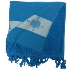 Пляжное полотенце Аиша. Пештемаль Море голубое-70х140