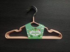 Вішалка дитяча металева в силіконовому покритті рожевого кольору 30 см10шт в упаковці