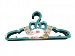 Вішалка пластмасова дитяча бірюзового кольору 6 шт в упаковці довжина 29 см