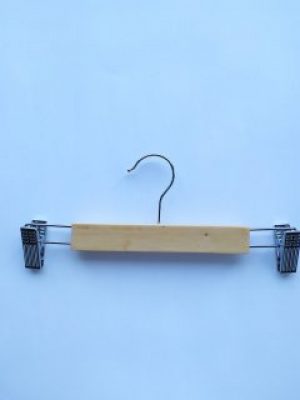 Вішалка з прищіпками для спідниць та штанів деревяна лакована 33 см