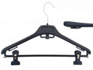 Вішалка пластмасова ZARA чорного кольору з прищіпками для легкого одягу 40 см