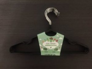 Вішалка дитяча металева в силіконовому покритті чорного кольору 30 см10шт в упаковці