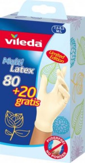 Перчатки Vileda Glove Multi размер M/L 80+20 шт (4023103197961)