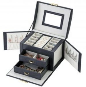 Органайзер для украшений и аксессуаров OrangeFox Шкатулка кейс для хранения ювелирки с замком (black) P046-1