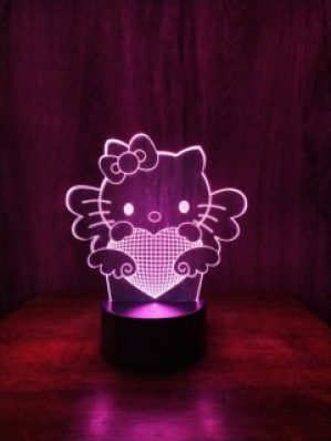 3D светильник-ночник «Китти» CreativeLamps (1160)