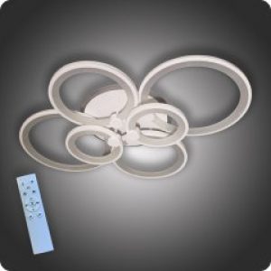 Люстра светодиодная Vatan Light Круги-6 с пультом 196Вт Белый