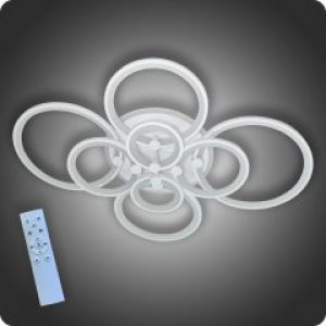 Люстра светодиодная Vatan Light Круги-8 с пультом 196Вт Белый