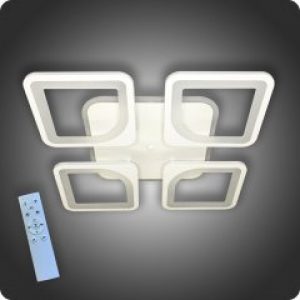 Люстра светодиодная Vatan Light Квадраты-4m с пультом 96Вт Белый