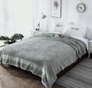 Простынь махровая покрывало 150х210см серая