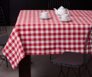 Скатерть Eponj Home Kareli Kirmizi Красная 160х220 (svt-2000022282512)