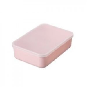Ящик для хранения с крышкой светло-розовый XS