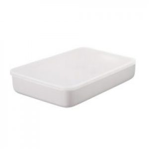 Ящик для хранения с крышкой светло-серый L