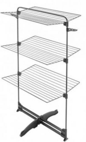 Сушилка для белья Metaltex 3 уровня 78х64х133 см 34 м матовая черная