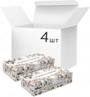 Упаковка салфеток косметических Veiro Двухслойные 4 упаковки по 100 шт (4670024933613)