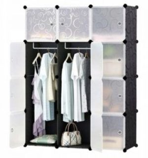 Портативный модульный шкаф-гардероб REXO на 12 полок 110 x 36 x 146 см (9712185893)