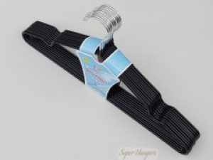 Набор плечики Qinsu Hanger 40 см металлические в силиконовом покрытии 10 шт черные