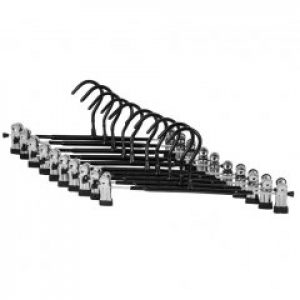 Вешалки для брюк и юбок Hanger металлические 31 см 10 шт черные (06-03-08)