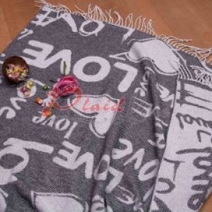 Плед жаккардовый Vladi Валенсия/Love 140х200