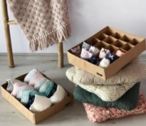 Набор органайзеров для нижнего белья 2 шт ORGANIZE Beg002 бежевый