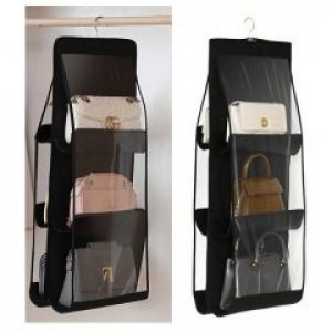 Подвесной складной органайзер для хранения сумок черный (Sv-0422)