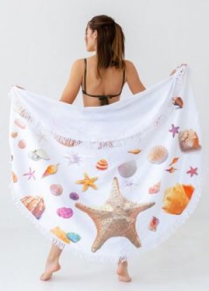 Пляжное полотенце-покрывало "Ракушка"