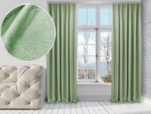 Комплект штор Di&Di Лен-Димаут 200х255 2 шт Зеленое яблоко (ROZ6400060709)