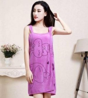 Женское полотенце бабочка Mallory Home для сауны и бани тонкая микрофибра 140 x 90 см сиреневый