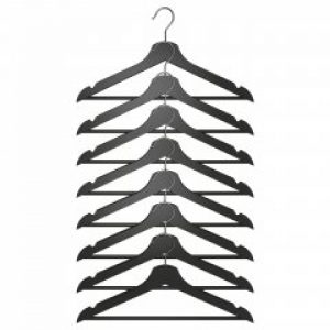 Плечики IKEA (ИКЕА) BUMERANG 8 шт черные (202.385.34)