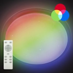 Потолочный светодиодный светильник с пультом LUMINARIA SATURN 60W RGB R535 SHINY 220V + Видео обзор