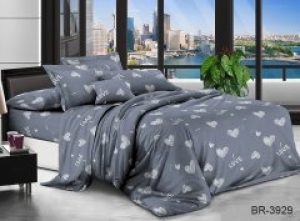 Комплект постельного белья ТМ TAG поликоттон евро СердцеBR3929