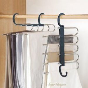 Многоярусная вешалка органайзер для брюк MNG TRS32 черная металлическая на 5 ярусов