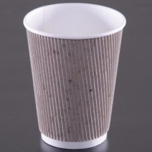 Стаканы гофрированные бумажные 350 мл 25 шт крафтовые