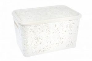 Корзина для хранения Корзинка ажурная органайзер для хранения вещей 4.7 л Полимербыт К102 Белая (IR00663)