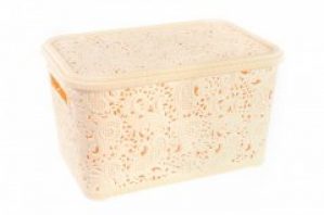 Корзина для хранения Корзинка ажурная органайзер для хранения вещей 4.7л Полимербыт К101 Бежевая (IR00662)