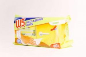 Вологі серветки для прибирання W5 Citron 80 шт.