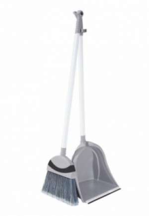 Комплект для уборки пола Набор для уборки совок и щетка с ручкой (лентяйка) 23х19