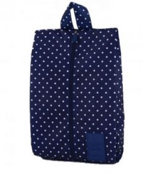 Дорожный органайзер для обуви горошек Travel синий