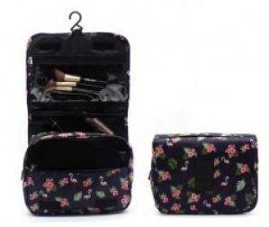 Дорожная подвесная сумка-органайзер для косметики фламинго Travel черный