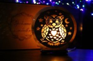 Соляная лампа А-Соль светильник Совенок Wood