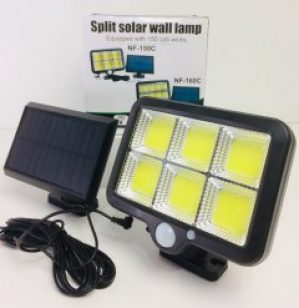Уличный светодиодный (LED) прожектор Wall lamp NF-150C с солнечной панелью датчиком движения