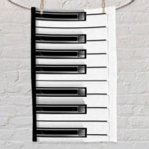 Полотенце маленькое с принтом Piano Present маленькое полотенце с принтом 80х50 см