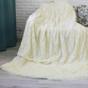 Покрывало Koloco меховое Норка жемчуг 220х240см