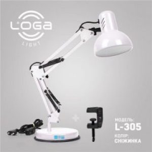 Лампа настольная Пантограф LOGA Е-27 Снежинка L-305