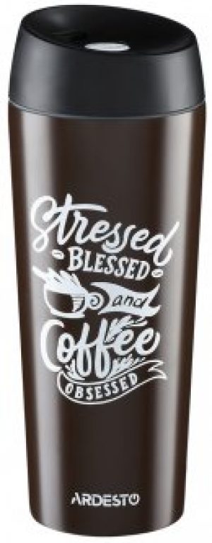 Термокружка Ardesto Coffee time Cup 450 мл Коричневая (AR2645DBB)