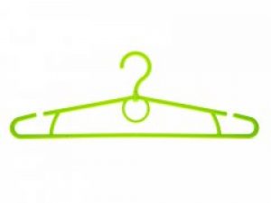 Вешалка для одежды 42см 1шт с усиленным кольцом Зеленая Пластиковая ЯвирПласт