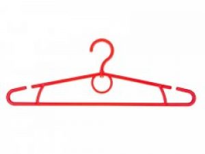 Вешалка для одежды 32см 1шт с усиленным кольцом Красная Пластиковая ЯвирПласт