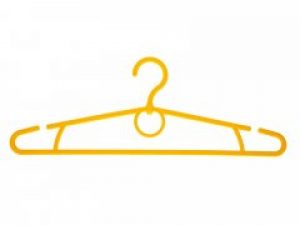 Вешалка для одежды 32см 100шт с усиленным кольцом Желтая Пластиковая ЯвирПласт