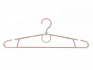 Вешалка для одежды 42см 10шт с усиленным кольцом Белая Пластиковая ЯвирПласт