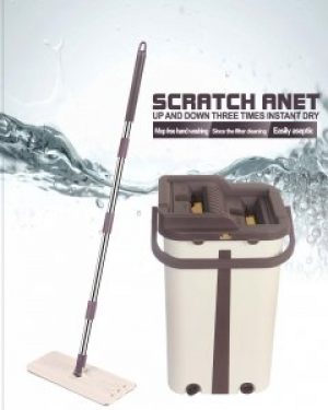 Швабра лентяйка с ведром и автоматическим отжимом SCRATCH ANET комплект для уборки и мытья полов